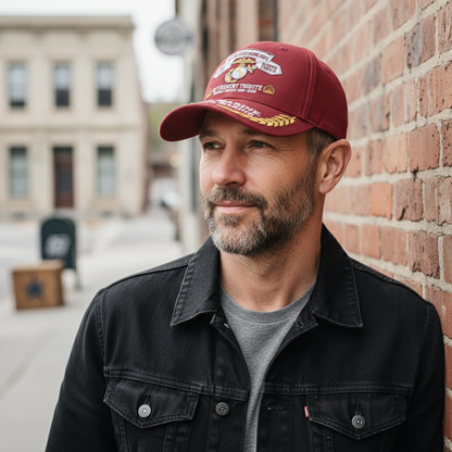 Customized USMC Retirement Gift Hat - Personalized Years of Service Marine Cap