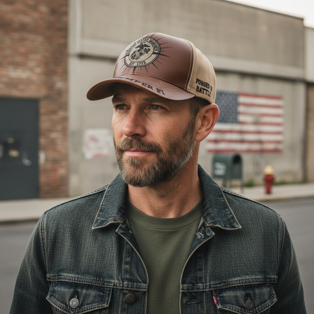 Personalized USMC Veteran Gift Cap - Custom Name Edition