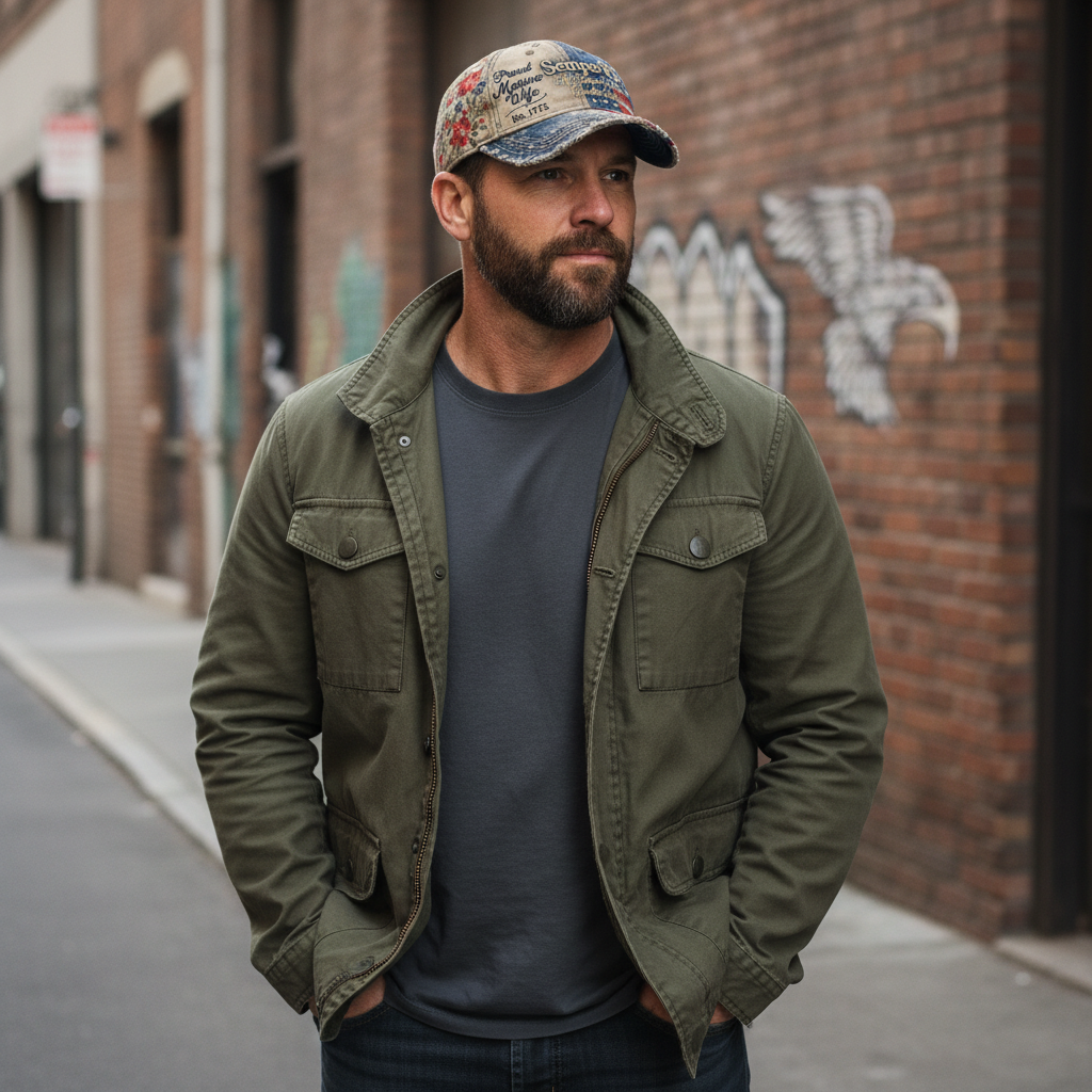 Personalized USMC Spouse Tribute - Custom Embroidered Patriotic Hat