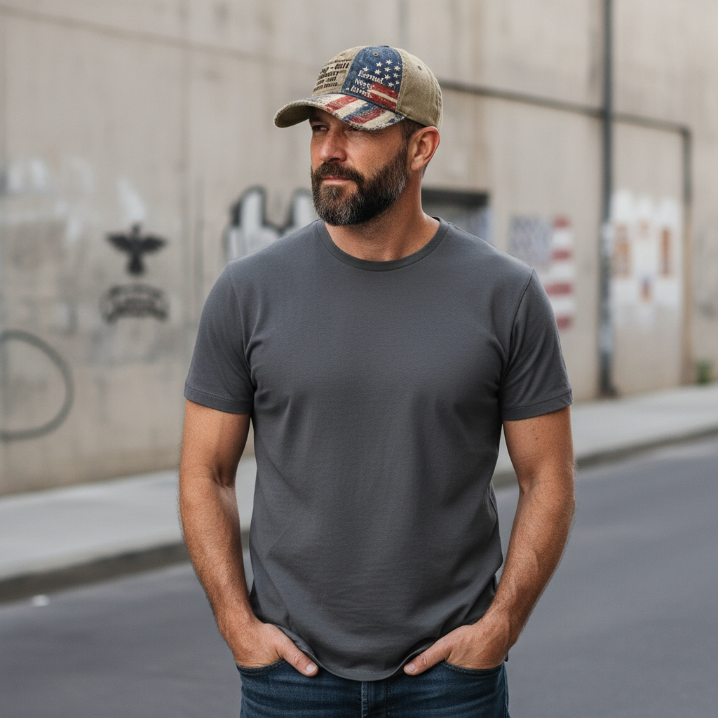 Custom USMC Veteran Distressed Hat - Earned Never Given Edition