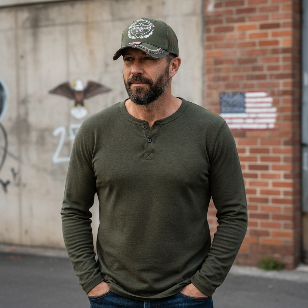 Custom US Marine Wife Trucker Hat - My Heart Is Deployed Embroidered Mesh Cap