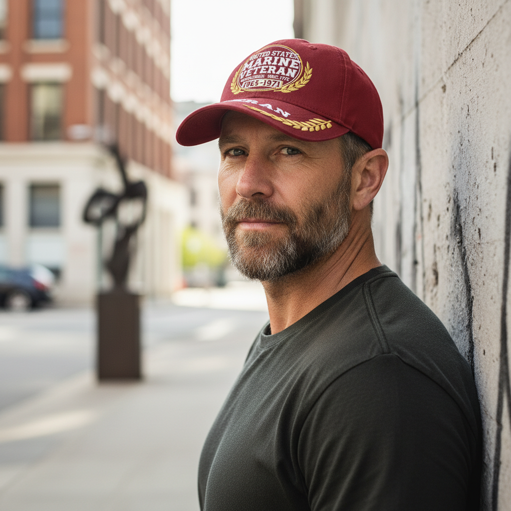 The Sentinel: Custom Marine Veteran Embroidered Hat