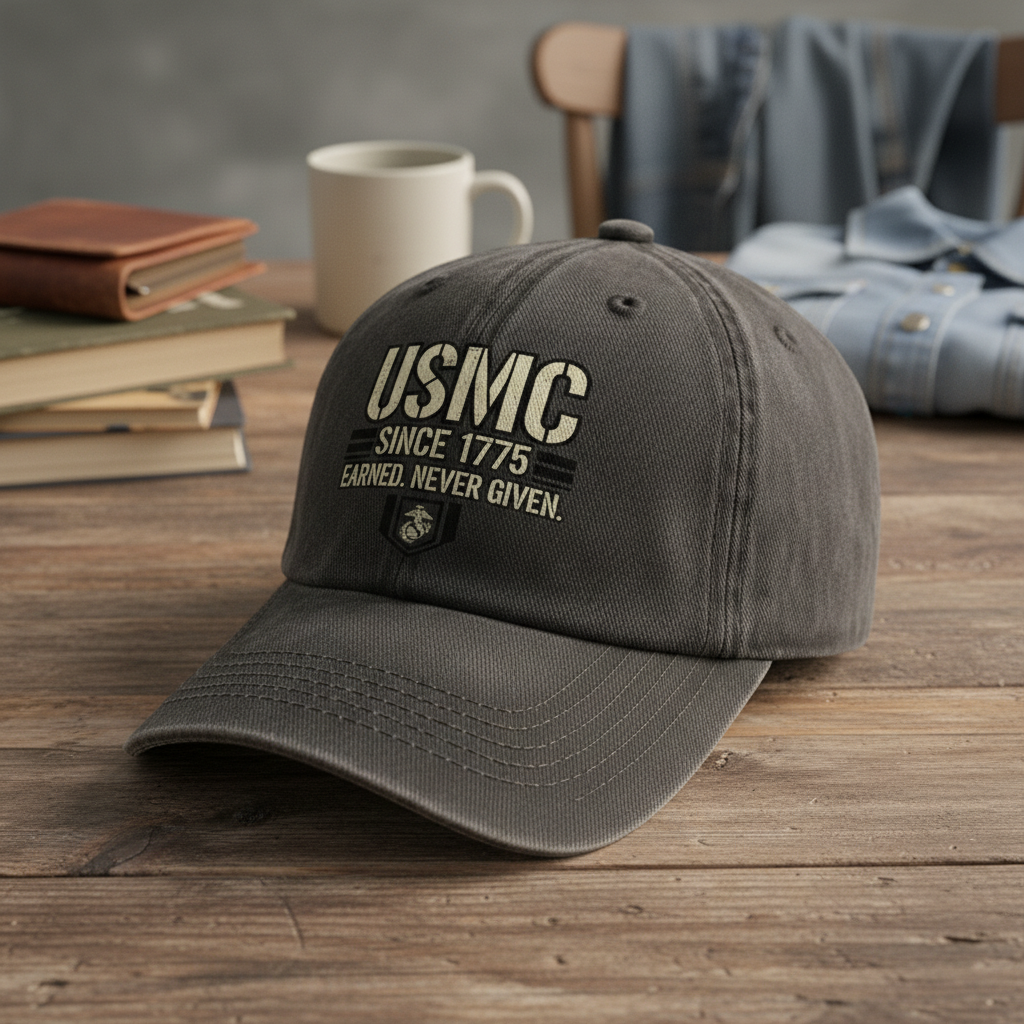Custom USMC Marine Corps Hat – Personalized Military Gift