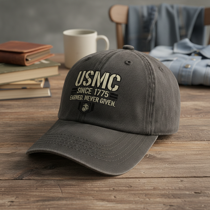 Custom USMC Marine Corps Hat – Personalized Military Gift