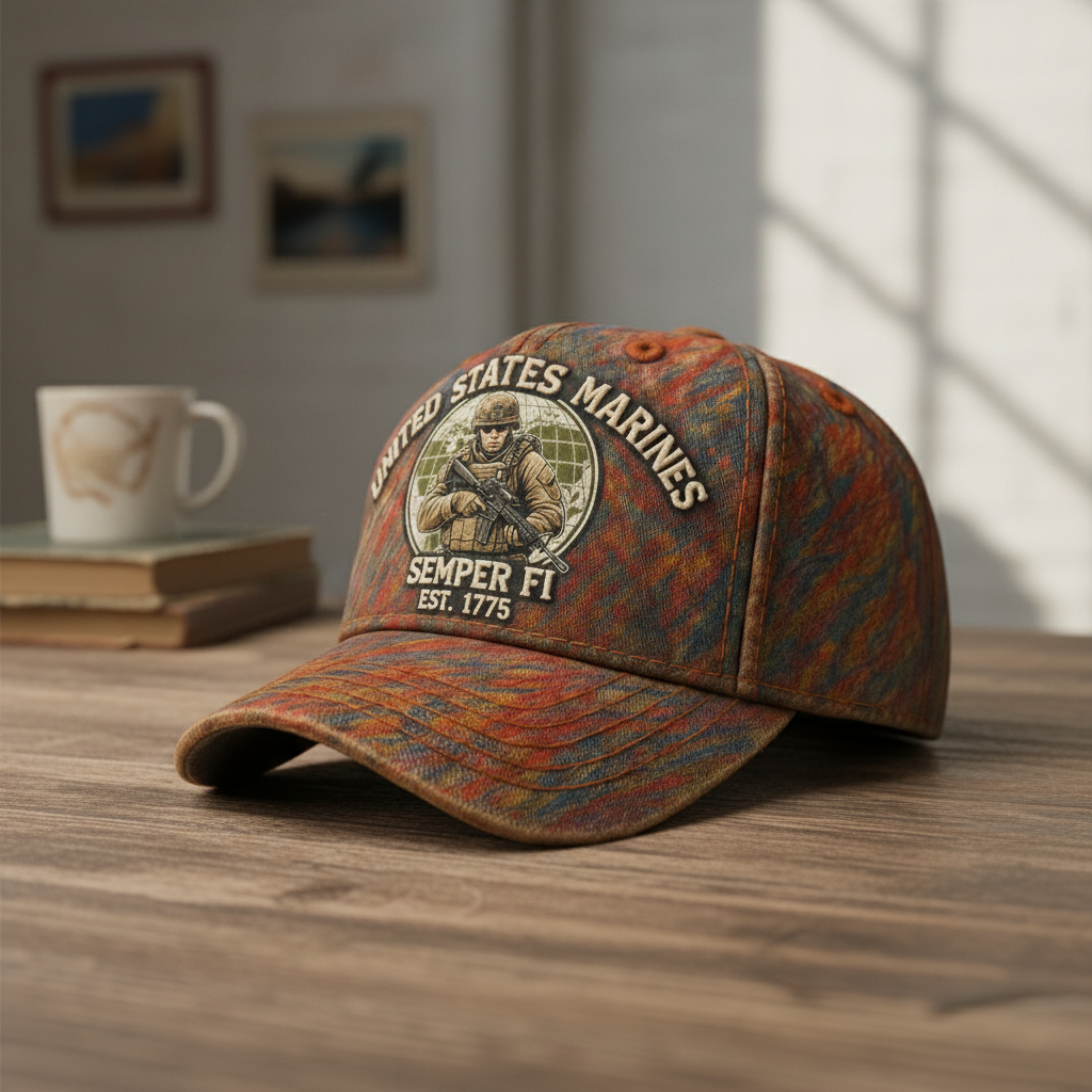 Personalized Semper Fi: Custom Text US Marines Tactical Hat