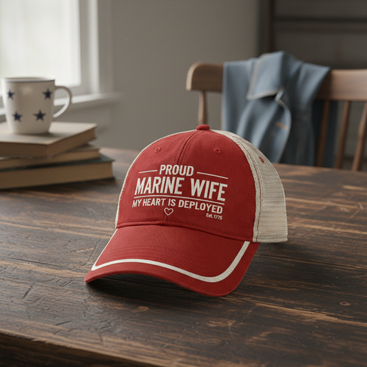 Custom USMC Semper Fi Trucker Hat - Personalized Marine Corps Veteran Gift