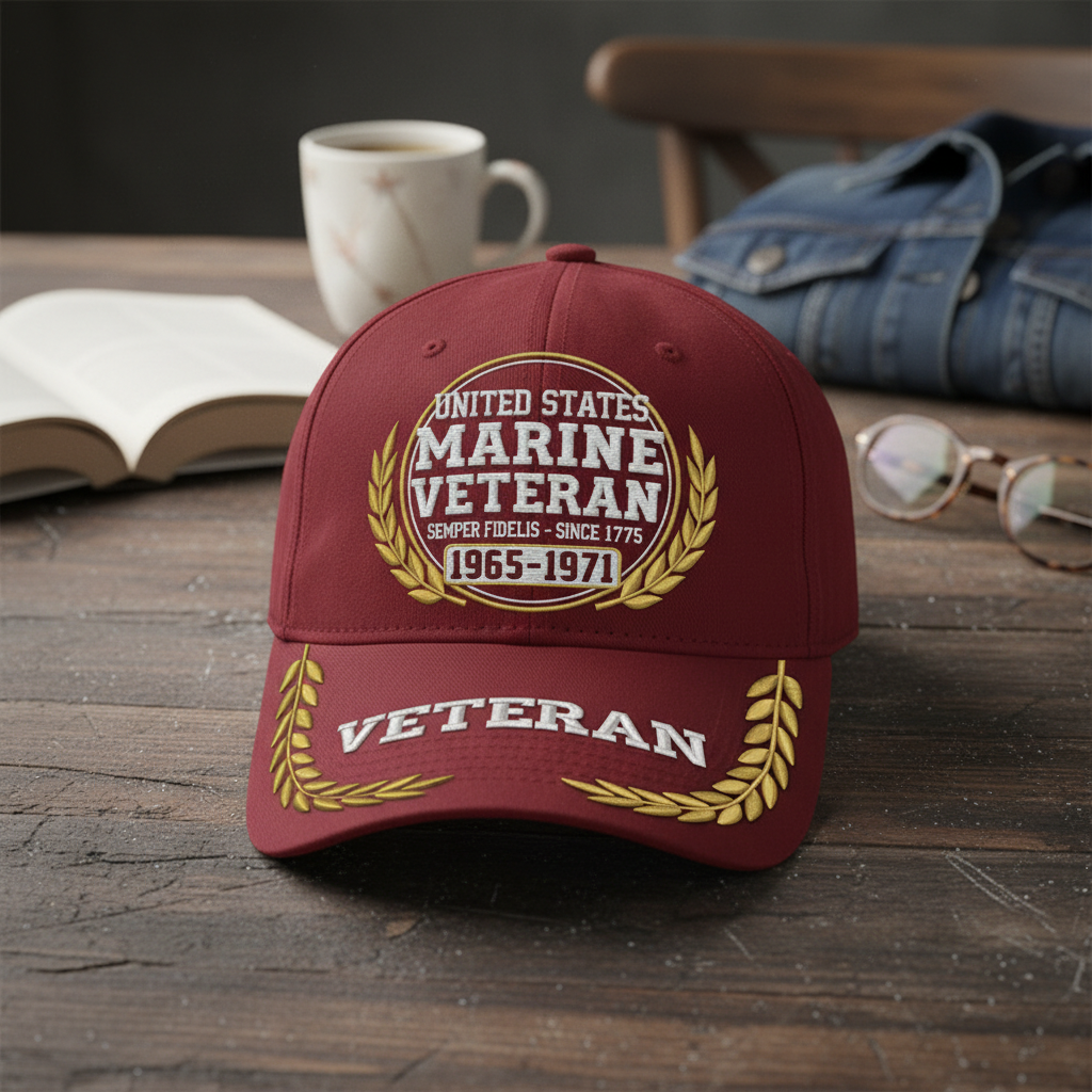 The Sentinel: Custom Marine Veteran Embroidered Hat