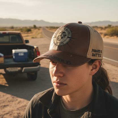 Personalized USMC Veteran Gift Cap - Custom Name Edition