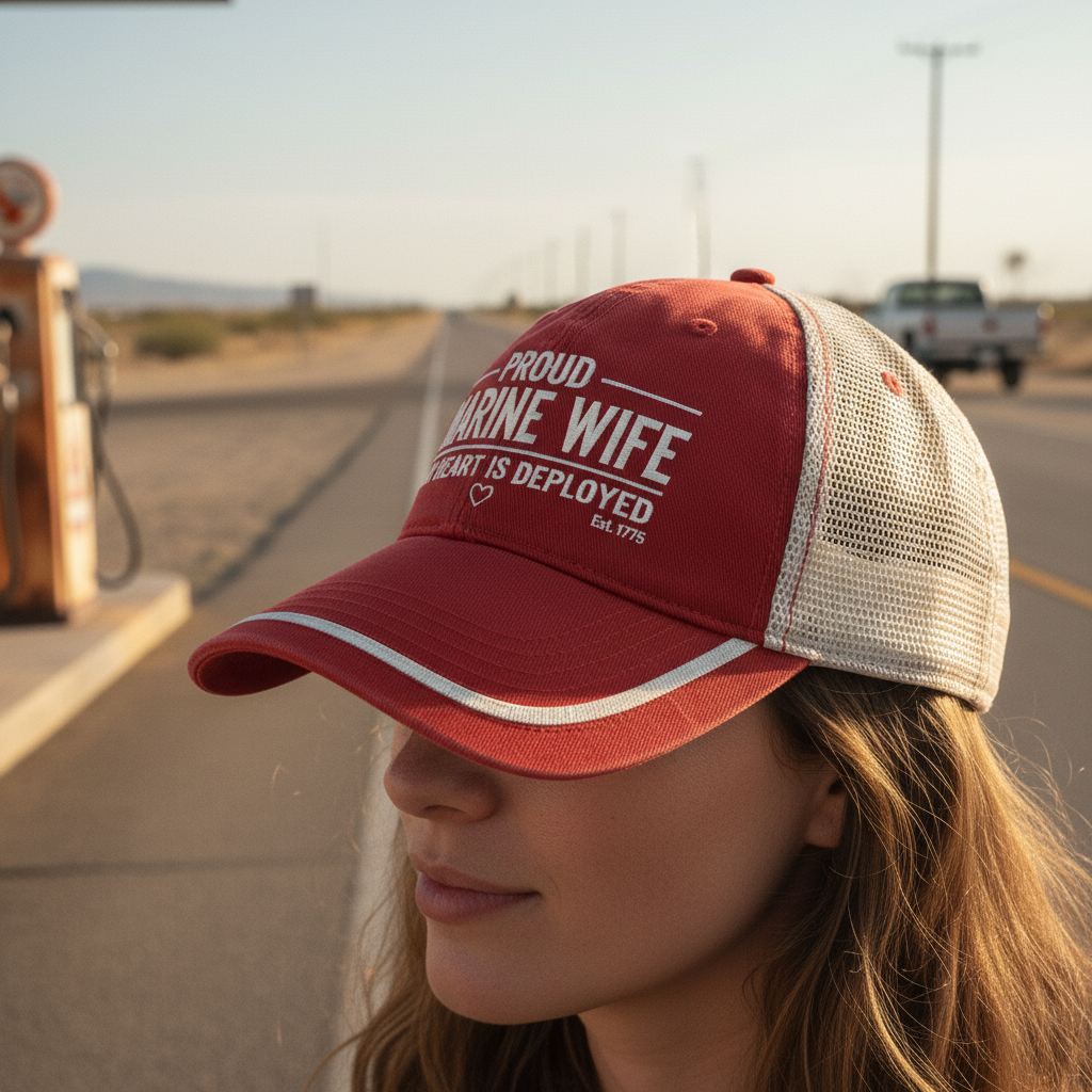 Custom USMC Semper Fi Trucker Hat - Personalized Marine Corps Veteran Gift