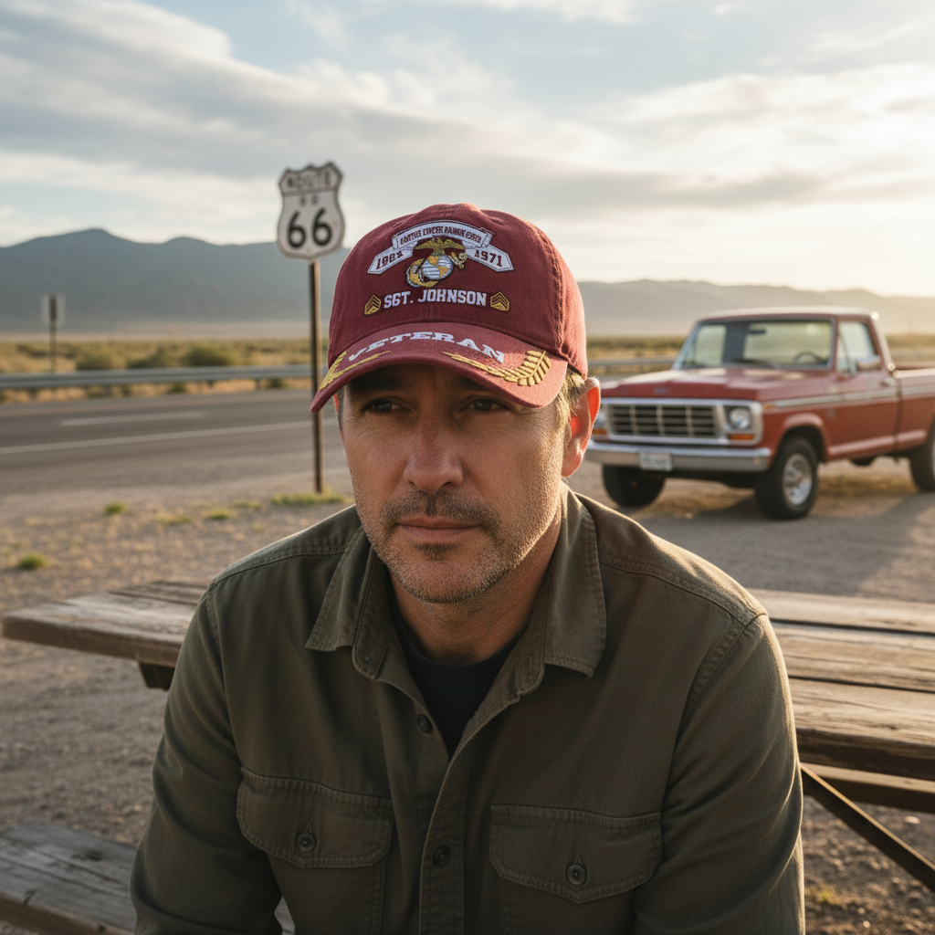 Custom Name & Year US Marine Corps Veteran Embroidered Hat