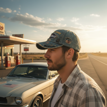 Custom USMC Hat - Personalized Marine Corps Distressed Cap - Semper Fi Gift