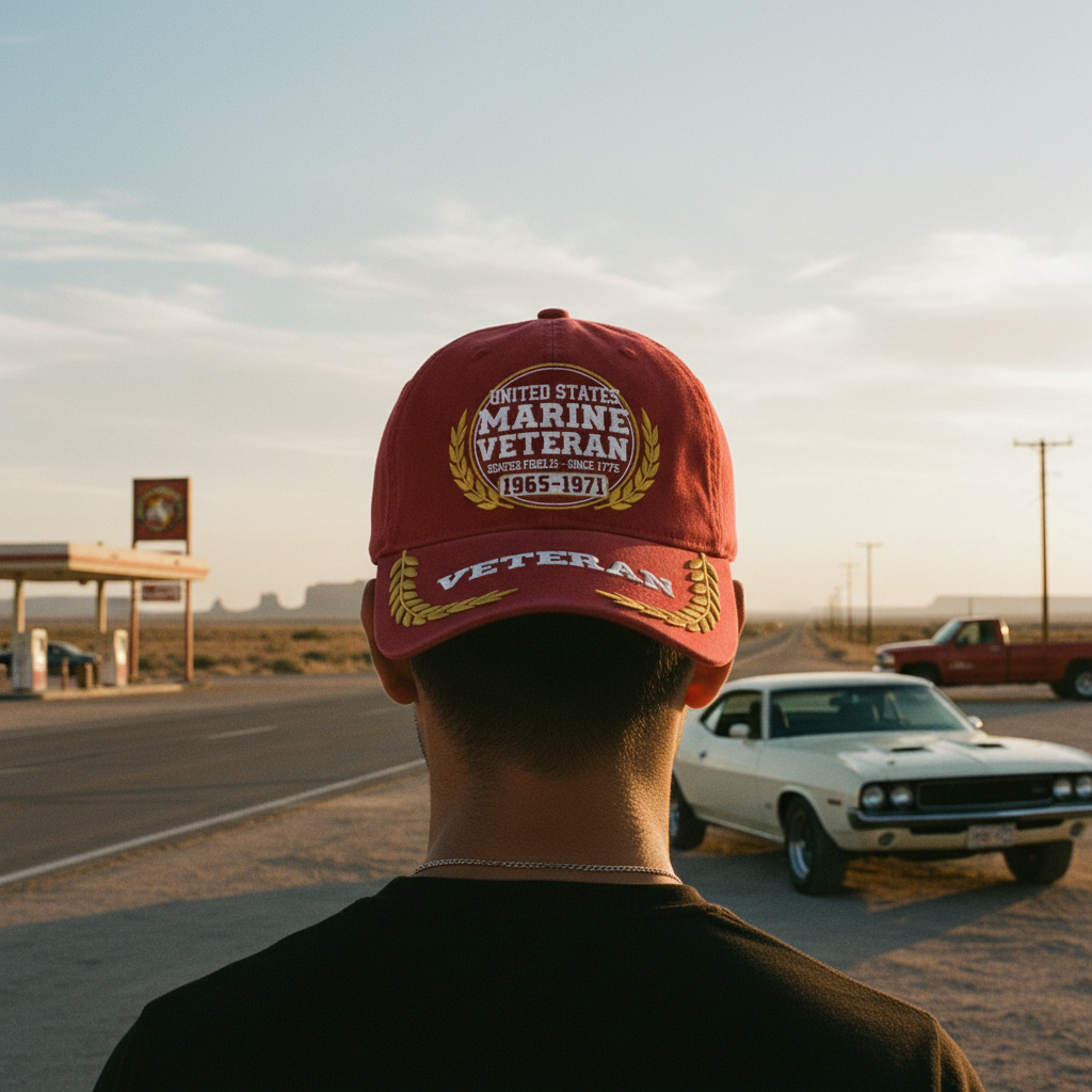 The Sentinel: Custom Marine Veteran Embroidered Hat