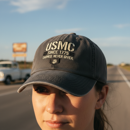 Custom USMC Marine Corps Hat – Personalized Military Gift