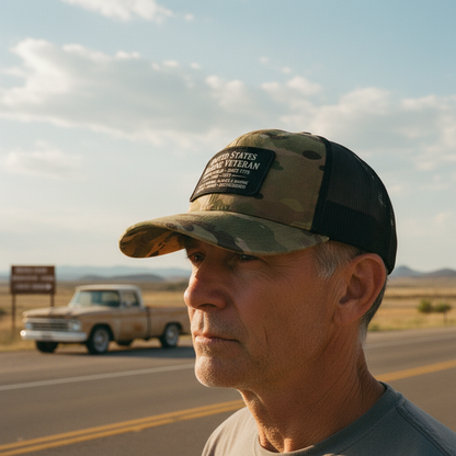 Customizable US Marine Corps Veteran Camouflage Baseball Cap