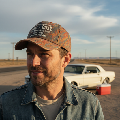 Custom USMC Veteran Pride Hat - Personalized Rank & MOS