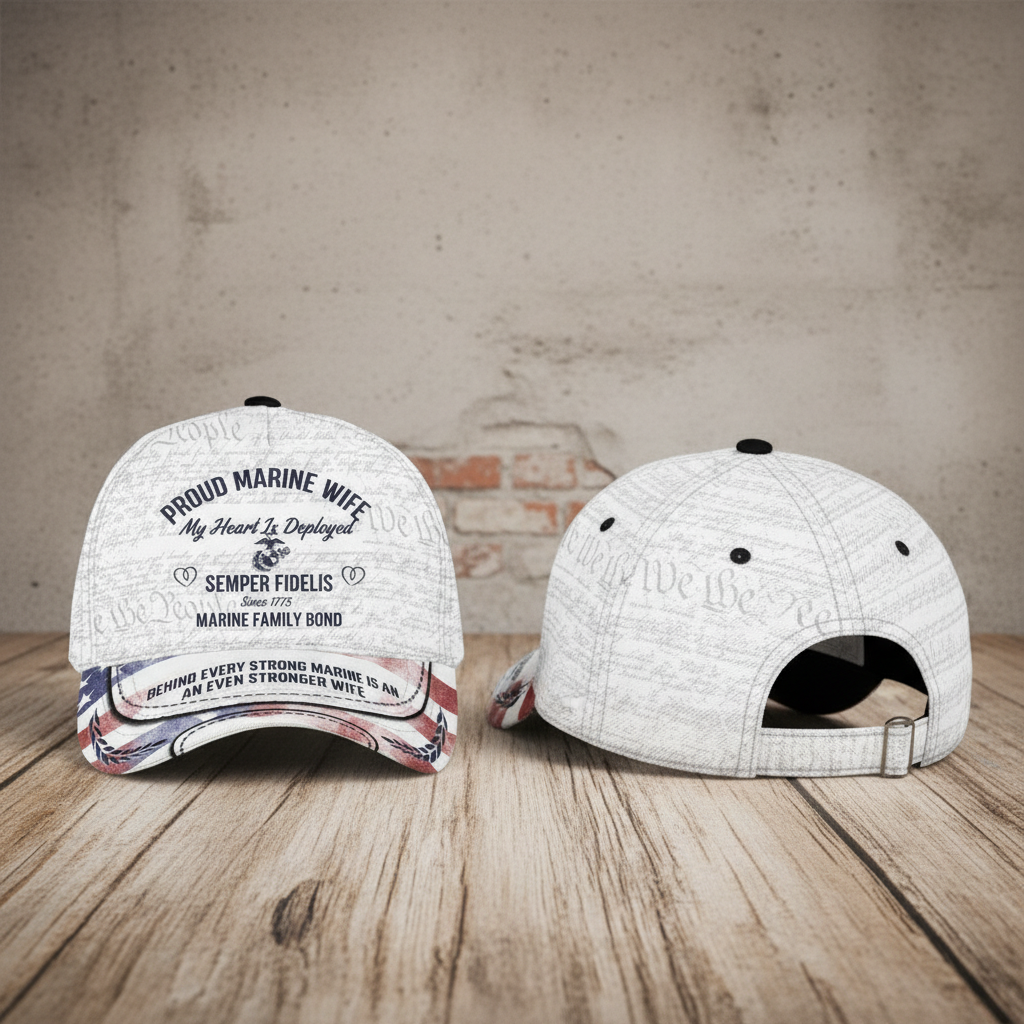 Semper Fi Family Bond | Custom Marine Spouse Cap