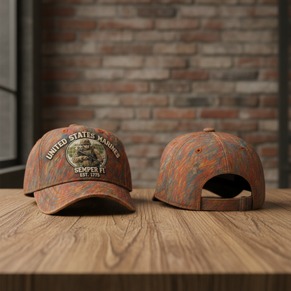 Personalized Semper Fi: Custom Text US Marines Tactical Hat