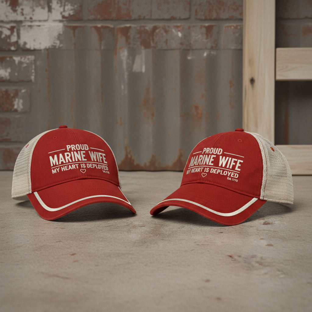 Custom USMC Semper Fi Trucker Hat - Personalized Marine Corps Veteran Gift