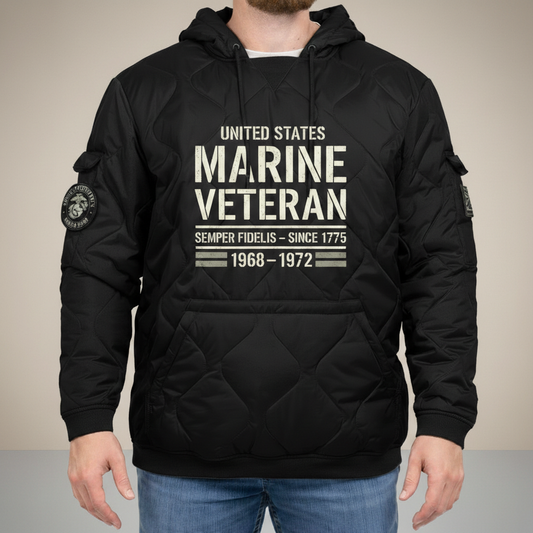 Modern Combat Veteran Quilted Hoodie - Black Edition