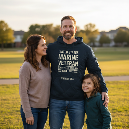 Marine Corps Veteran 1968-1972 Navy Quilted Outerwear