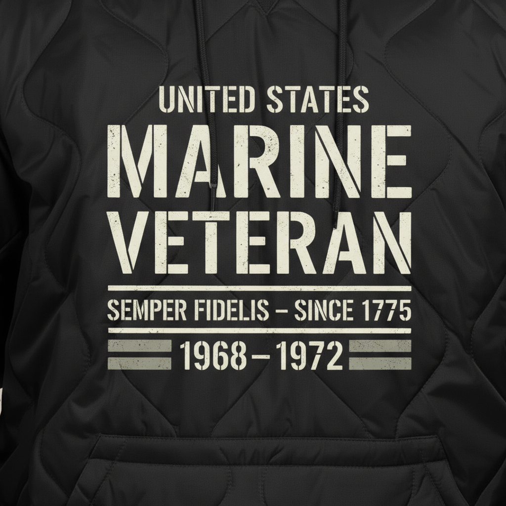Modern Combat Veteran Quilted Hoodie - Black Edition