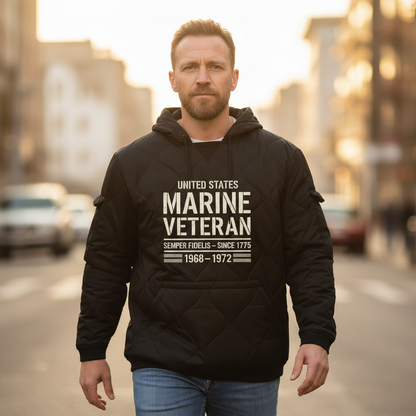 Modern Combat Veteran Quilted Hoodie - Black Edition