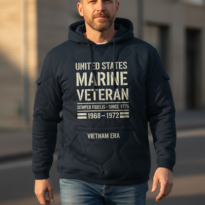 Marine Corps Veteran 1968-1972 Navy Quilted Outerwear
